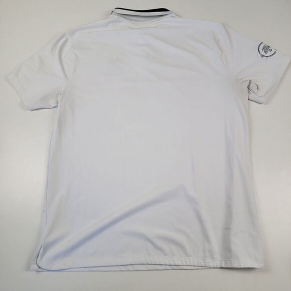 Nike Golf Polo Mens Large White Vapor Print Performance Dri Fit Short Sleeve - Picture 11 of 11